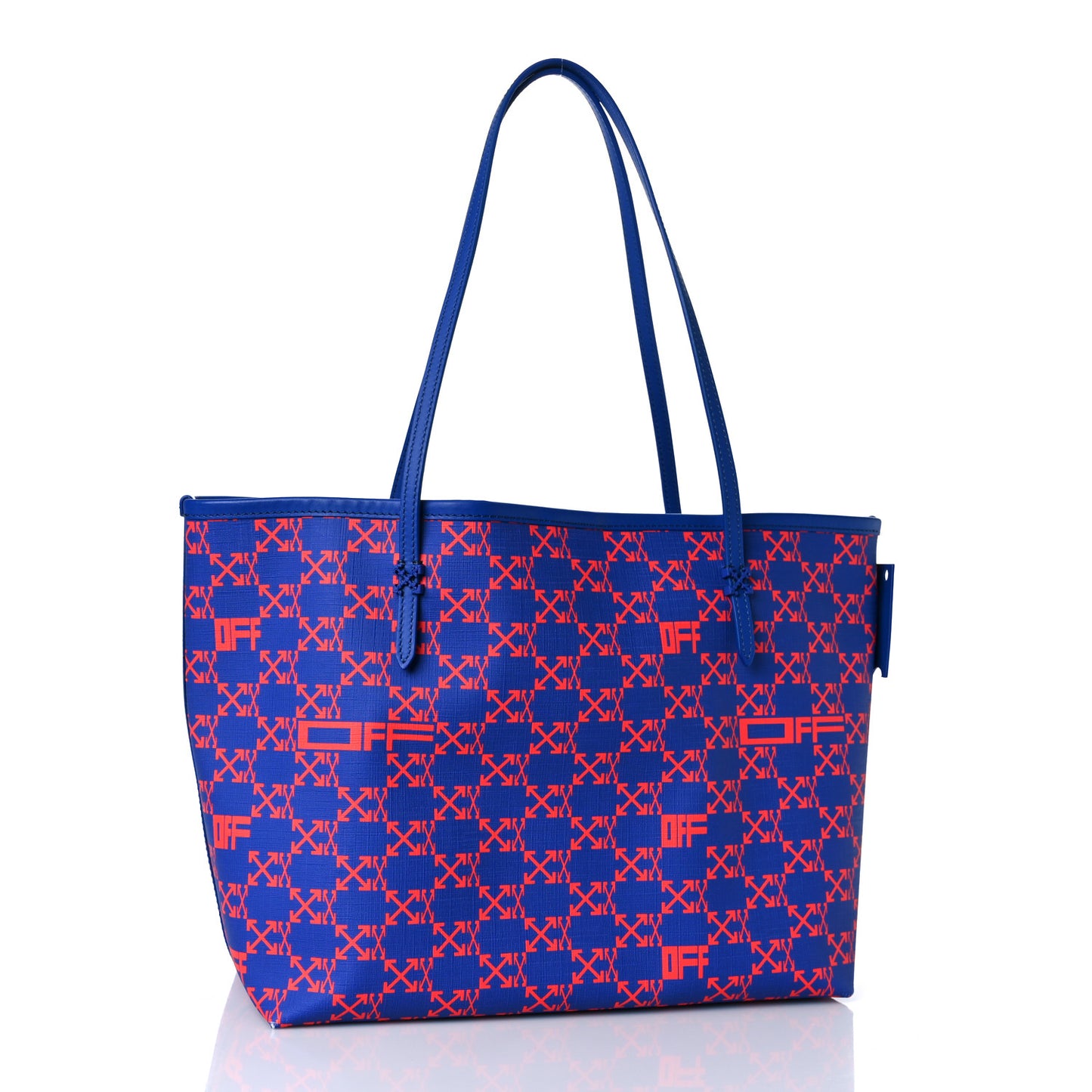 Coated Canvas Arrow Print Day Off Tote Bag Cobalt Blue