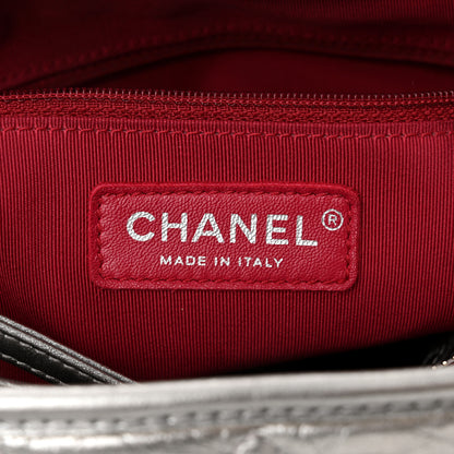 Chanel Metallic Aged Calfskin Quilted Medium Gabrielle Hobo Silver 6 of 13