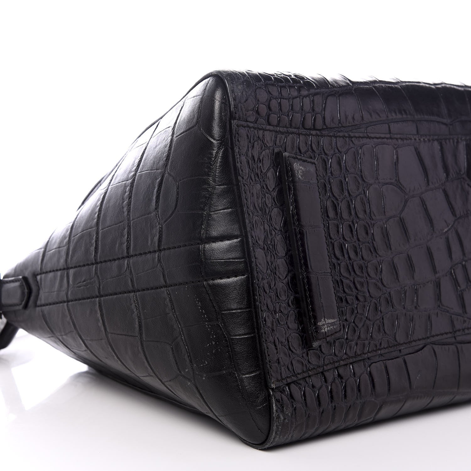 Givenchy Calfskin Crocodile Embossed Medium Antigona Black 6 of 8