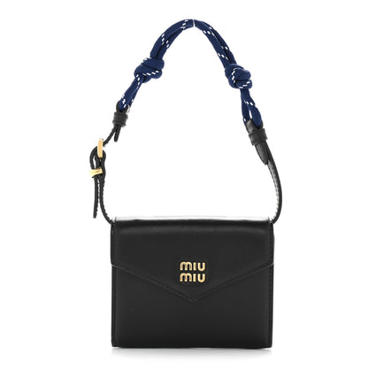 Miu Miu Nappa Wallet On Strap Black Baltic 1 of 10