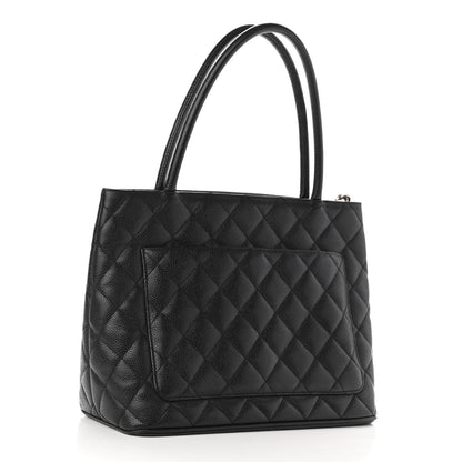 Chanel Caviar Quilted Medallion Tote Black 3 of 10