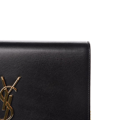 Saint Laurent Smooth Calfskin Classic Monogram Kate Tassel Chain Wallet Black 14 of 16