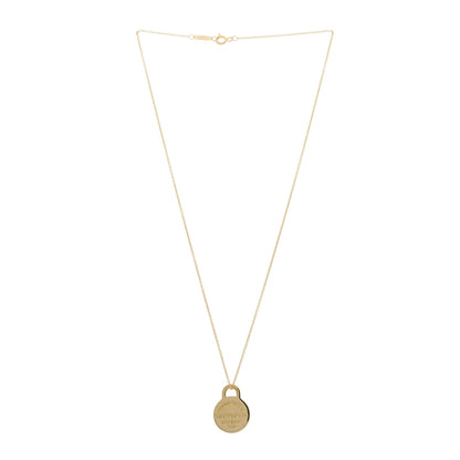 Tiffany 18K Yellow Gold Return to Tiffany Round Charm Necklace 2 of 5