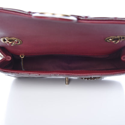 Chanel Patent Goatskin Quilted Medium CC Eyelet Flap Burgundy 5 of 8