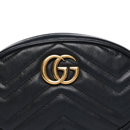 Gucci Calfskin Matelasse GG Marmont Belt Bag 95 38 Black 8 of 10