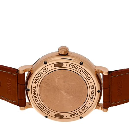 IWC 18K Rose Gold Alligator Diamond 37mm Portofino Automatic Watch IW458116 4 of 4