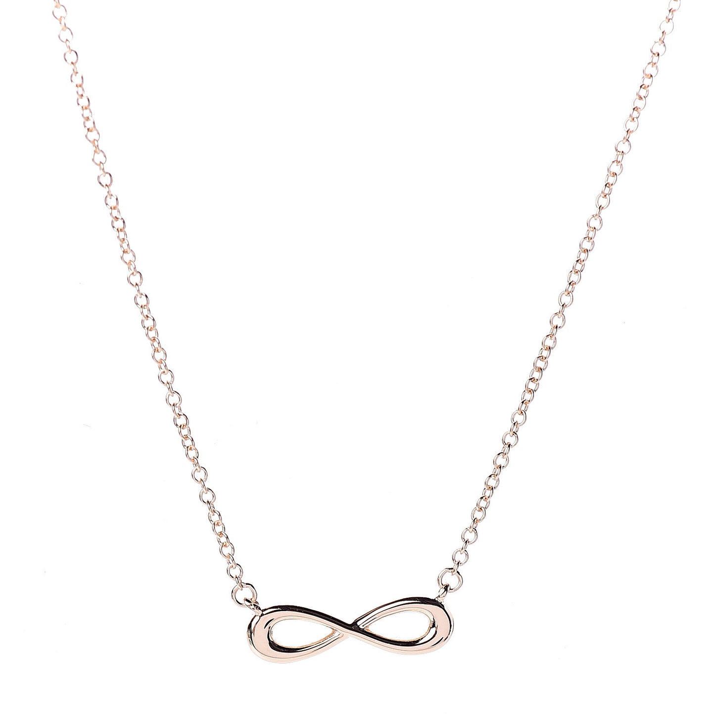 18K Rose Gold Infinity Pendant Necklace