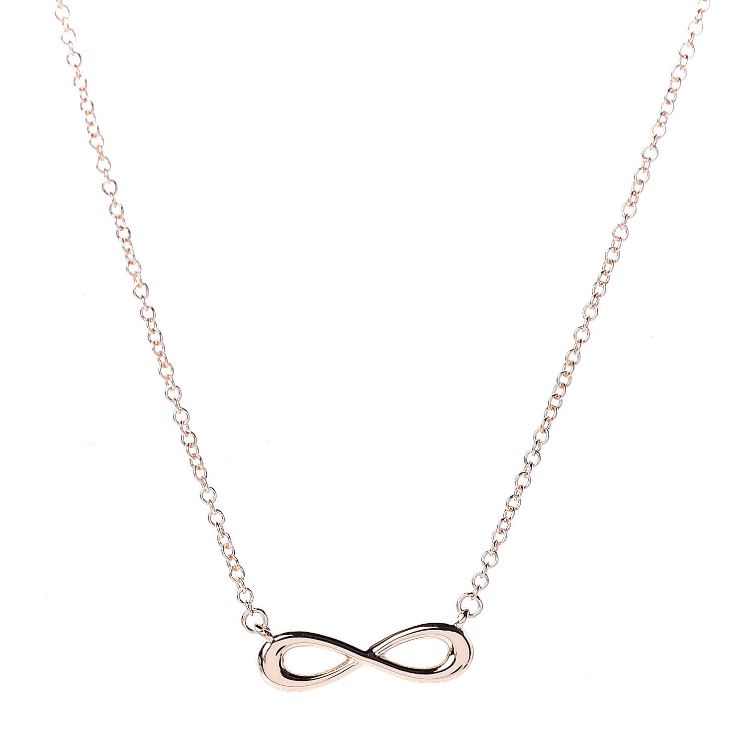 Tiffany 18K Rose Gold Infinity Pendant Necklace 1 of 6