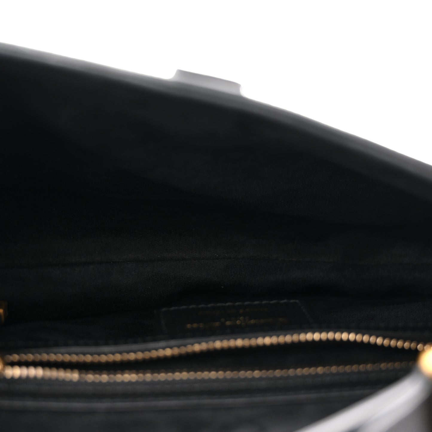 Grained Calfskin Saddle Bag Black