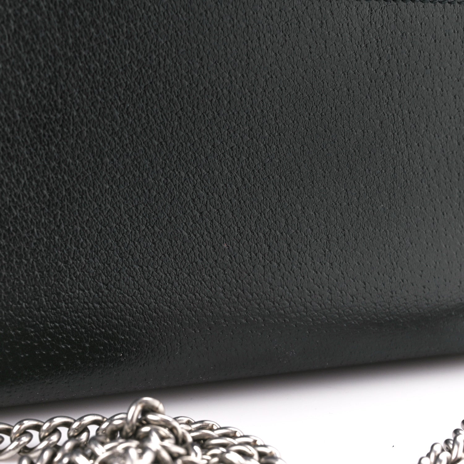 Gucci Calfskin Web Mini Dionysus Chain Wallet Black 8 of 12