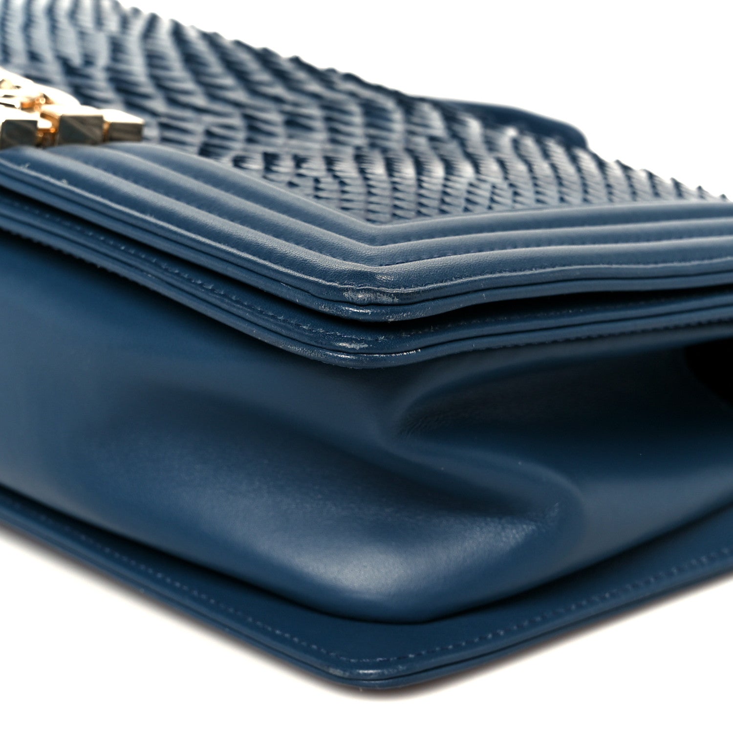 Chanel Snakeskin Medium Boy Flap Blue 10 of 10