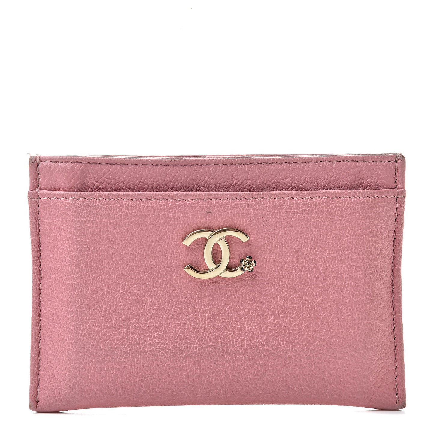 Goatskin CC Card Holder Pink