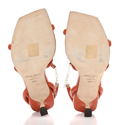 Jimmy Choo Nappa Fort 50 Knotted Sandals 36.5 Tan 5 of 8