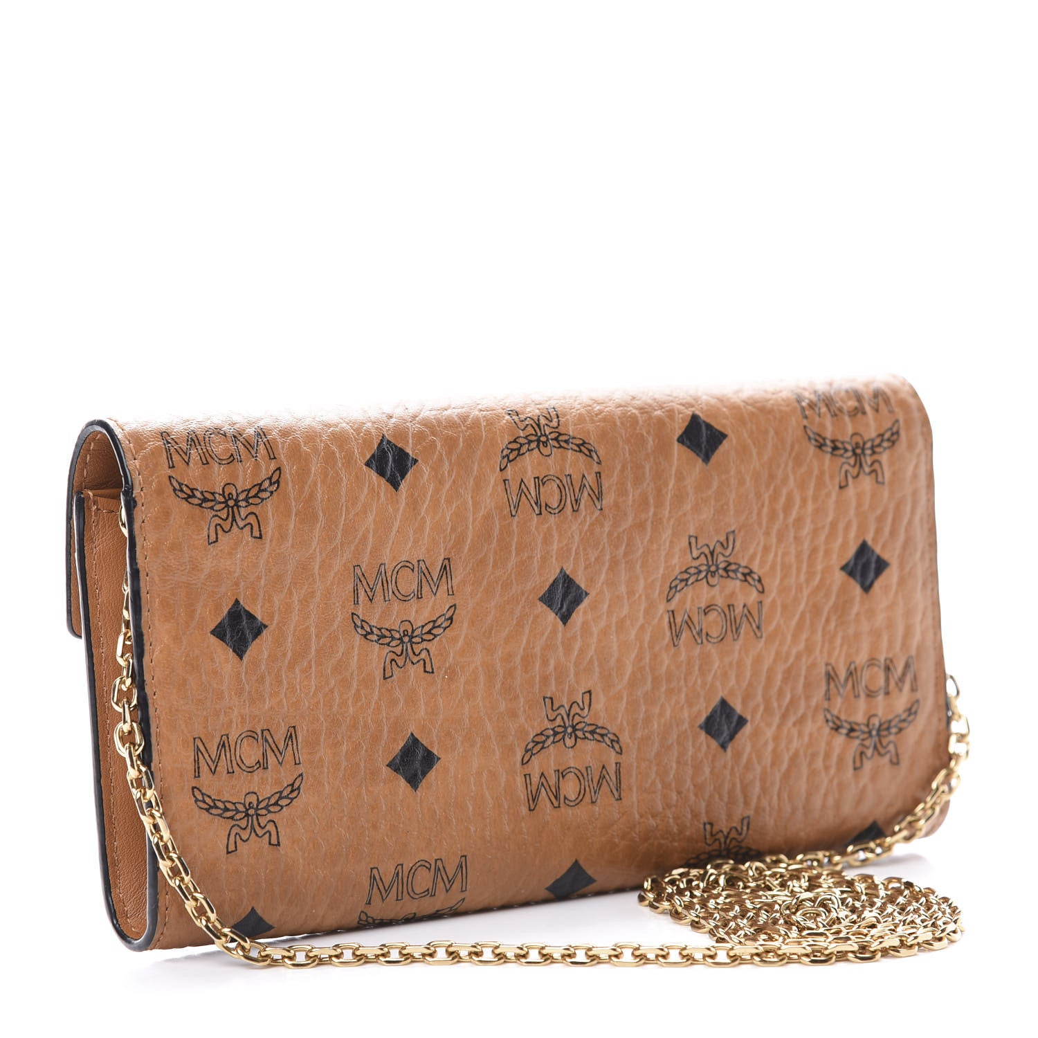 MCM Visetos Large Patricia Wallet On Chain Cognac 3 of 13