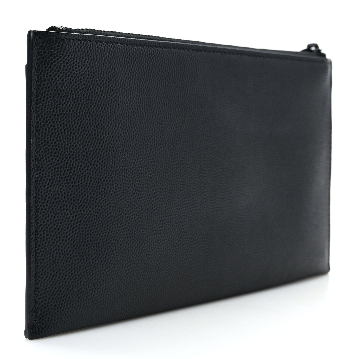 Saint Laurent Grain De Poudre Monogram Bill Pouch Black 3 of 10