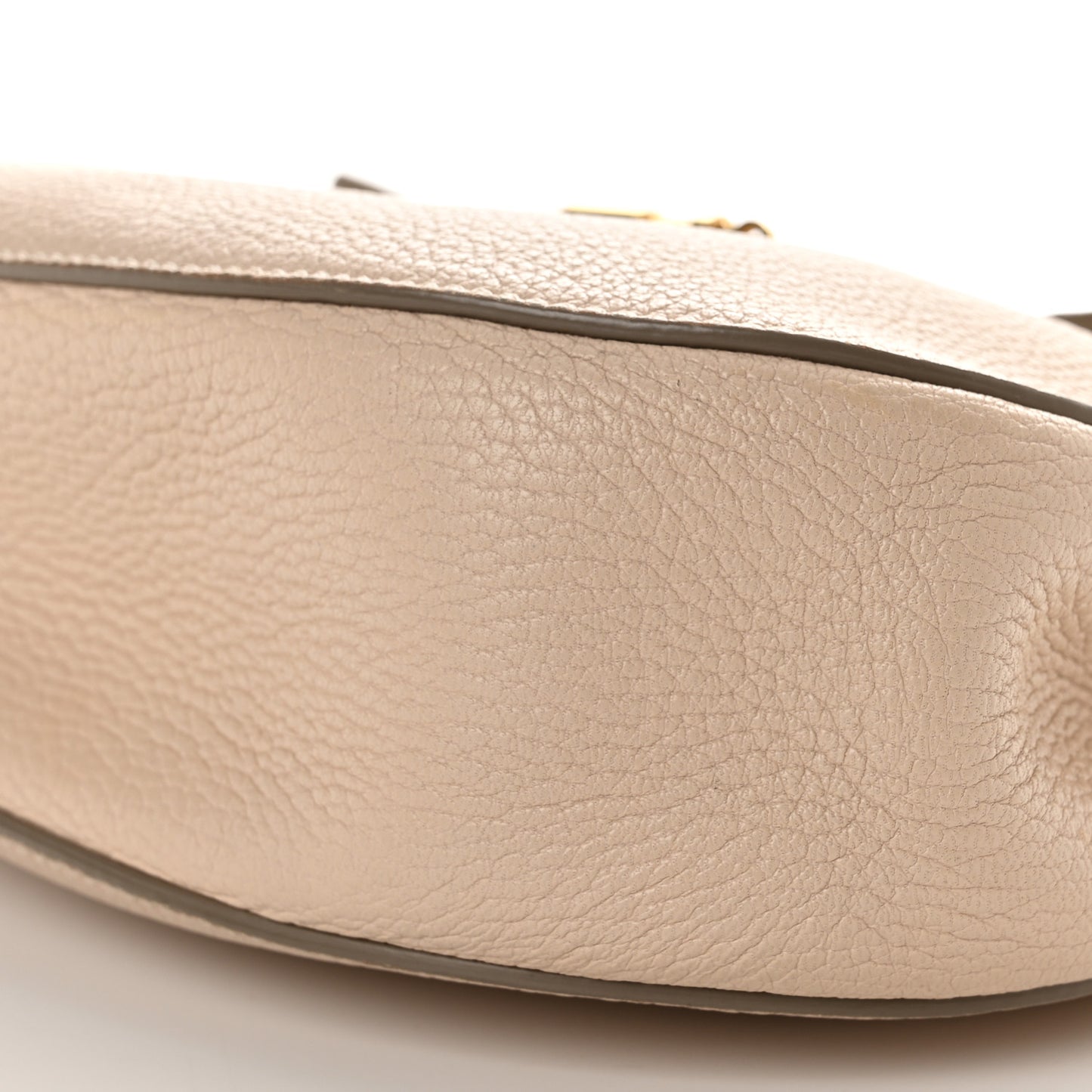 Grained Lambskin Drew Shoulder Bag Biscotti Beige