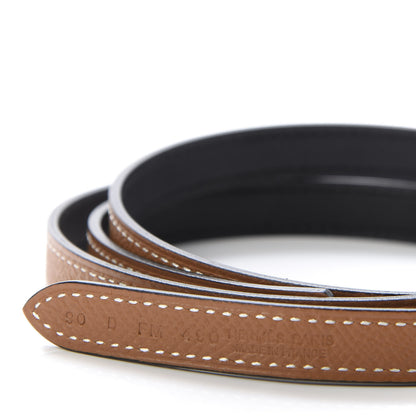 Hermes Epsom Swift 13mm Belt Strap 90 Gold Black 3 of 3