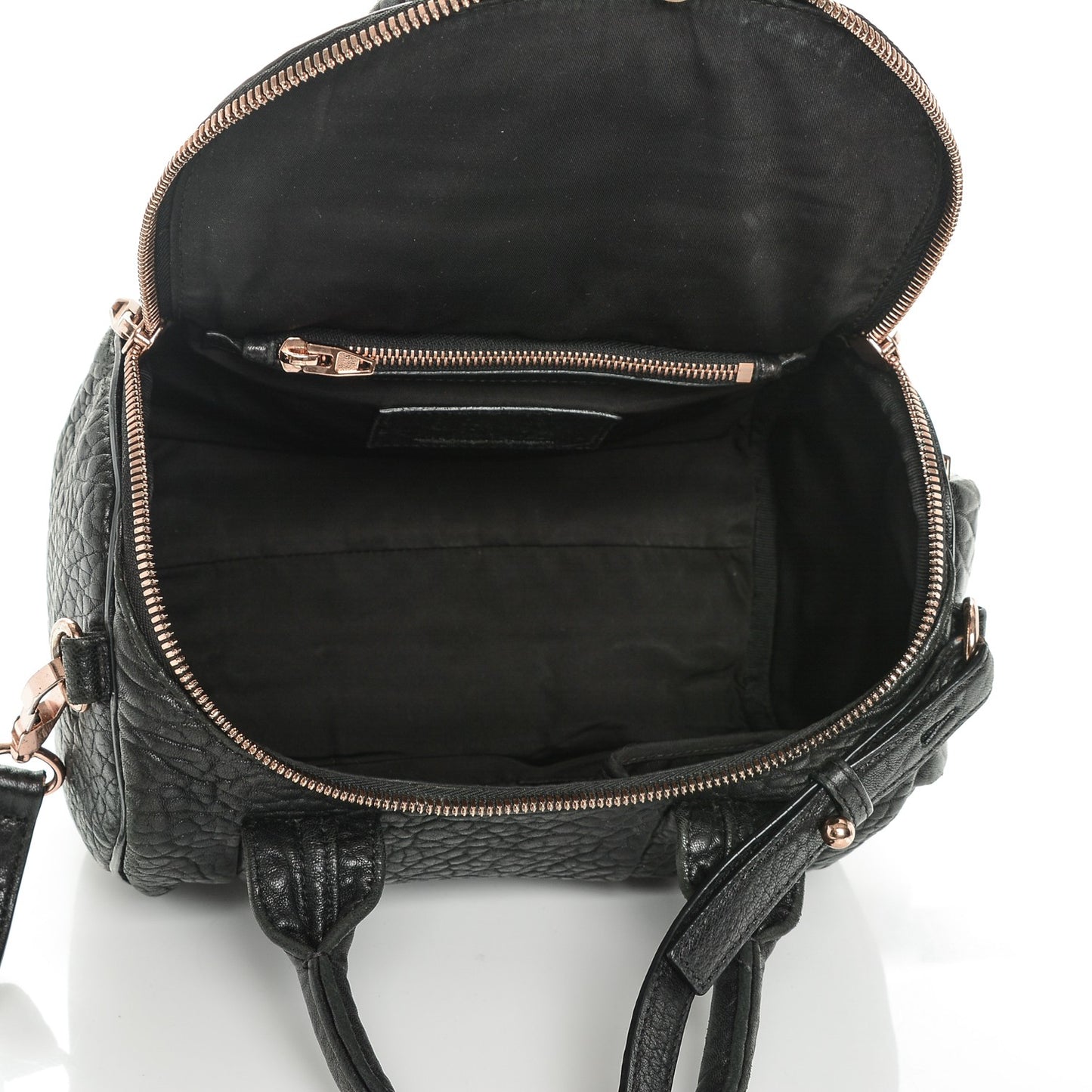 Pebbled Lambskin Rockie Black Rose Gold Hardware