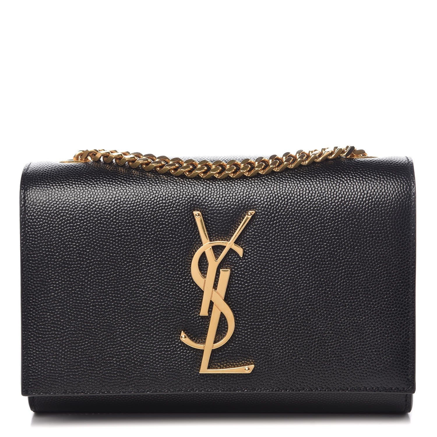 Saint Laurent Grain De Poudre Small Monogram Kate Satchel Black 1 of 7