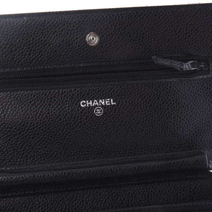 Chanel Caviar Quilted Wallet On Chain WOC Black 9 of 11