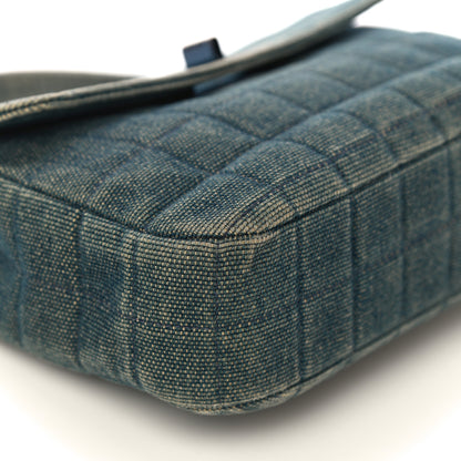 Chanel Denim Quilted Chocolate Bar Mademoiselle Top Handle Bag 5 of 9