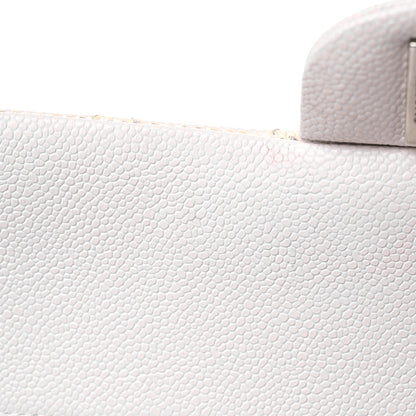 Chanel Caviar Quilted Medium Double Flap White 16 of 19