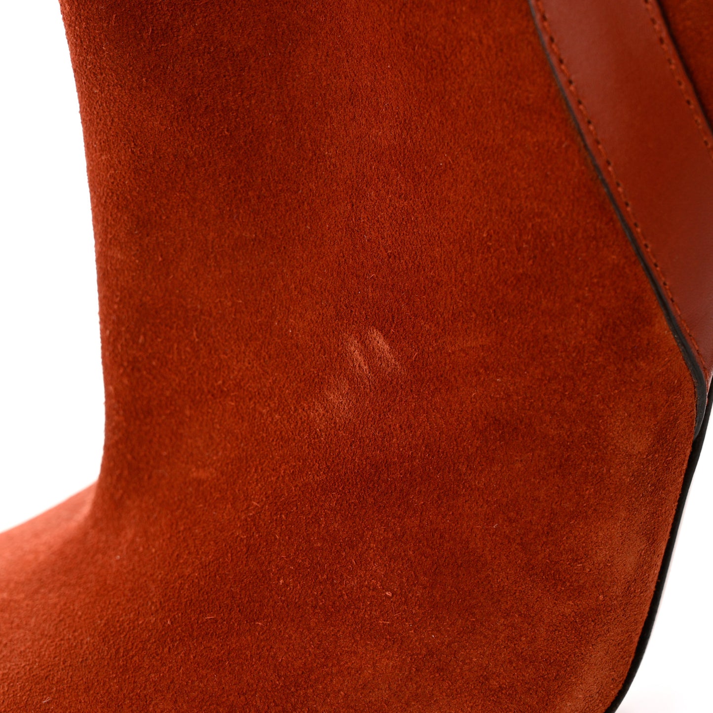 Suede Abigail Ankle Boots 37.5 Red