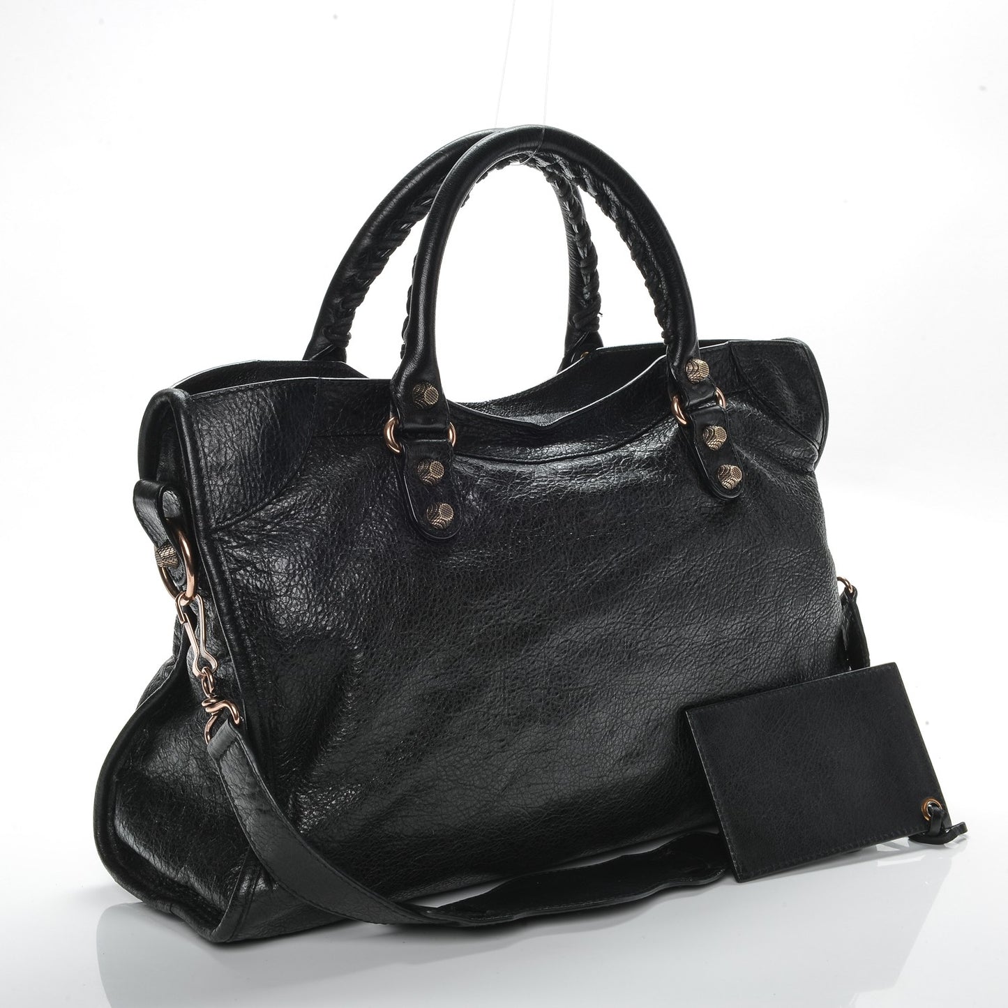 Agneau Giant 12 Rose Gold Hardware City Black