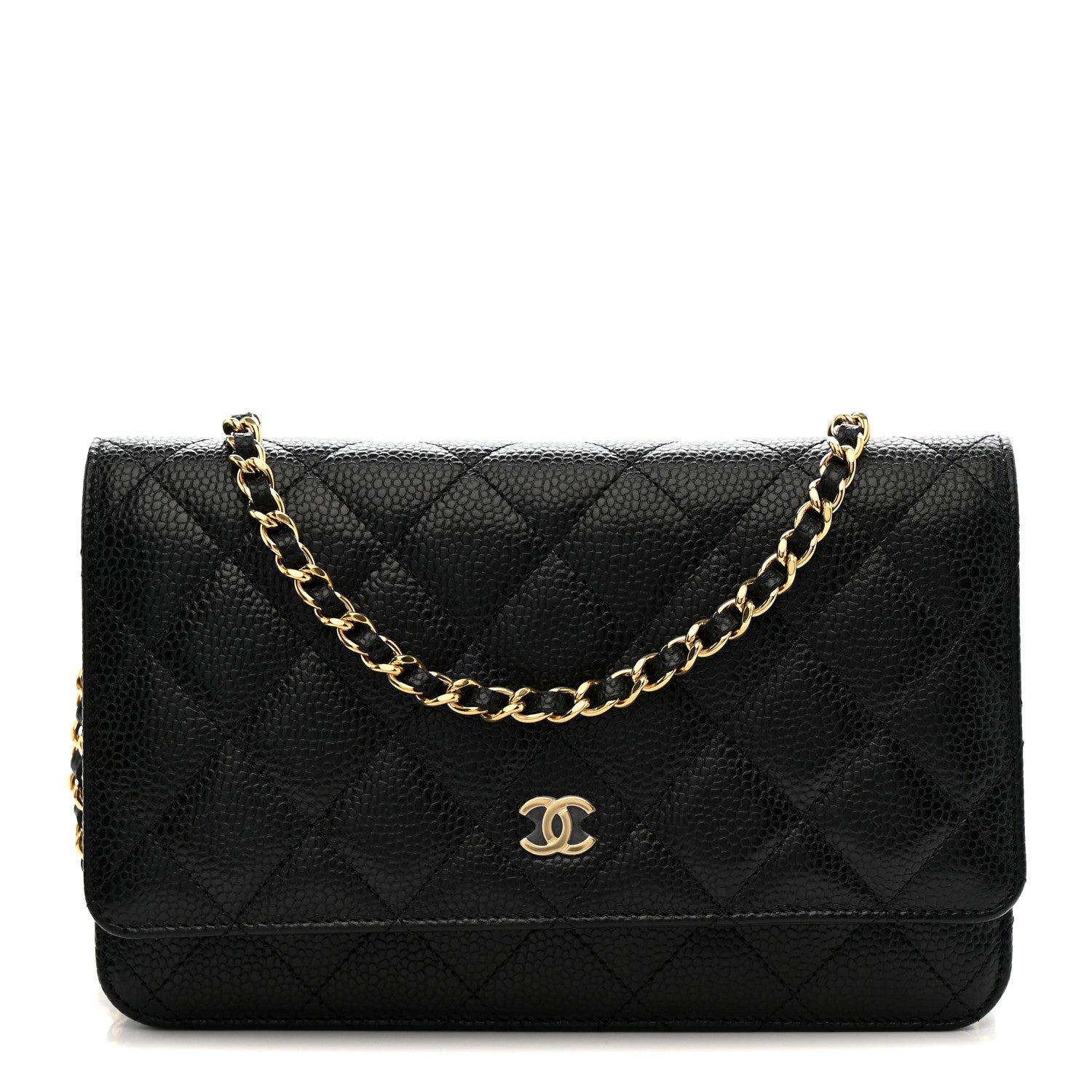 Chanel Caviar Quilted Wallet on Chain WOC Black 1 of 12