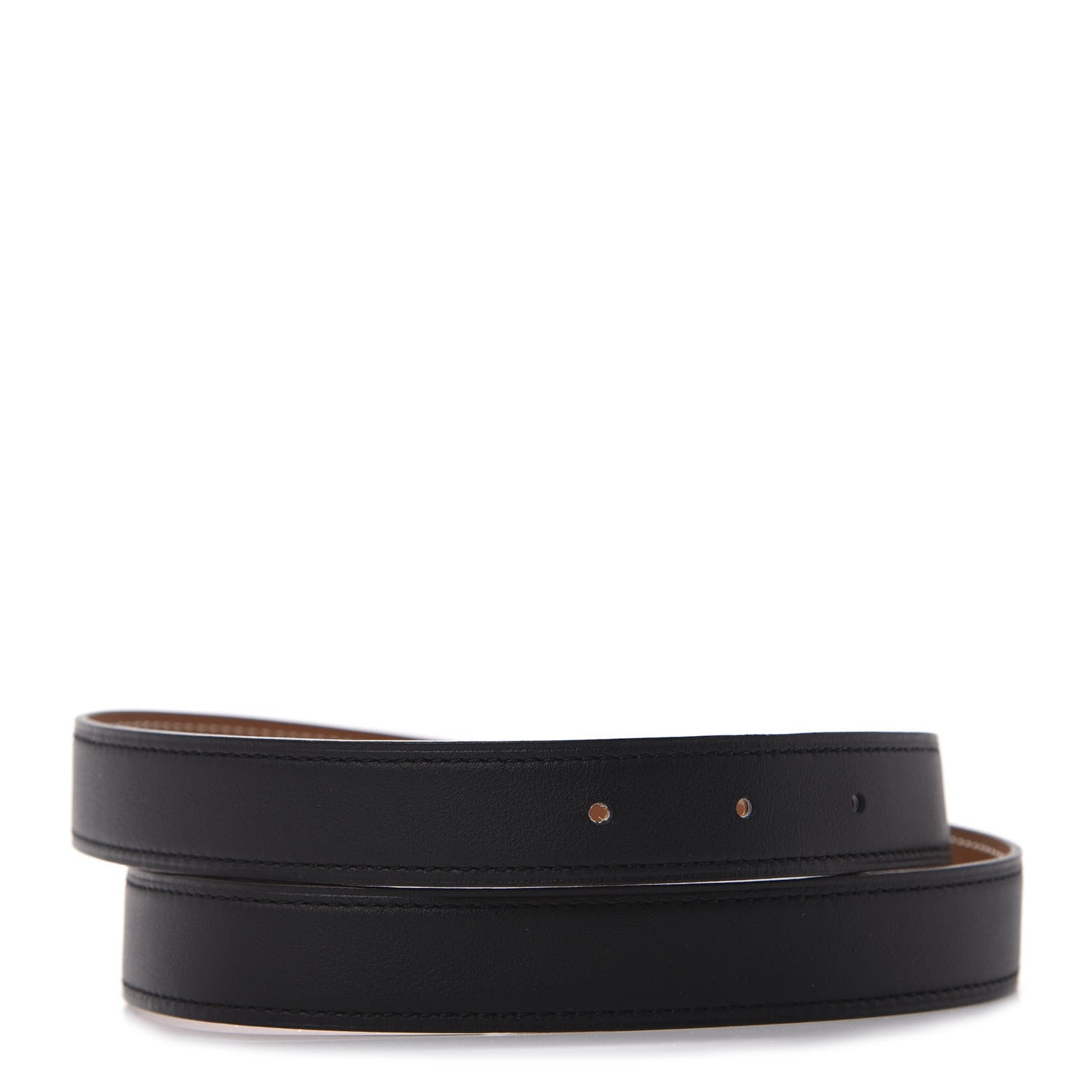 Hermes Swift Epsom 24mm Belt Strap 75 Black Gold 1 of 7