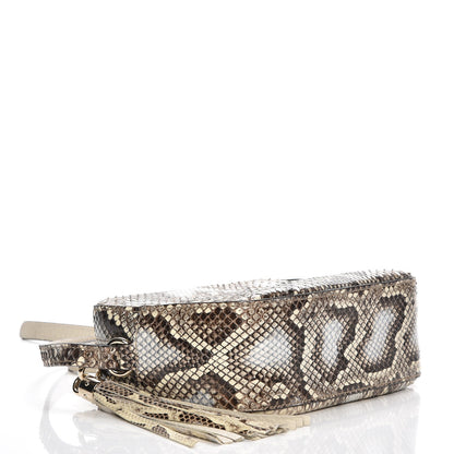 Gucci Python Small Soho Disco Bag Off White Nut Brown Beige 4 of 7