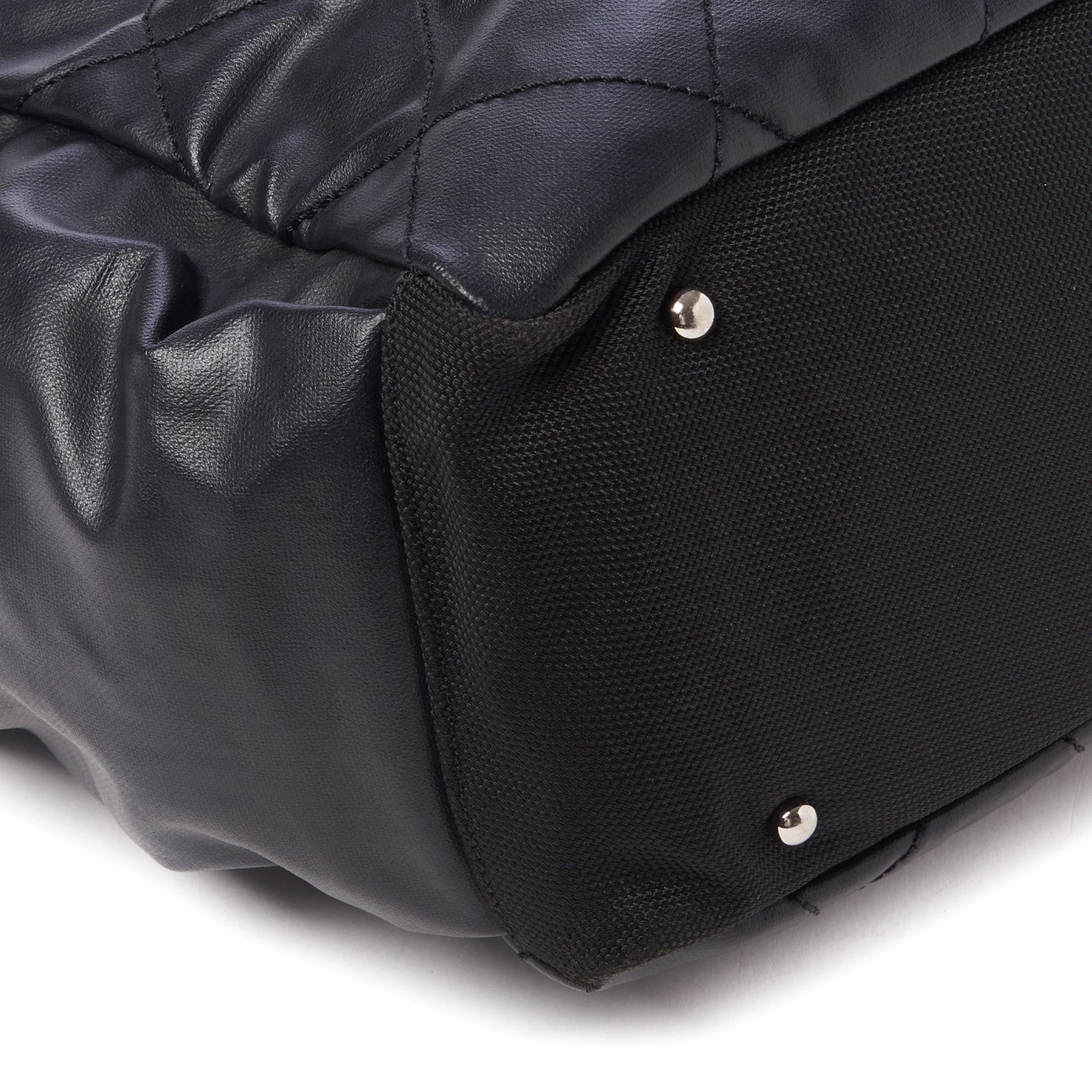 Chanel Coated Canvas Quilted Large Paris Biarritz Tote Black 7 of 11