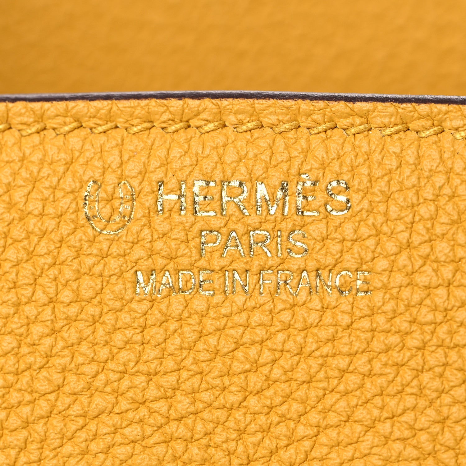 Hermes Togo Bi Color Horseshoe Birkin 35 Jaune Ambre Gold 22 of 34