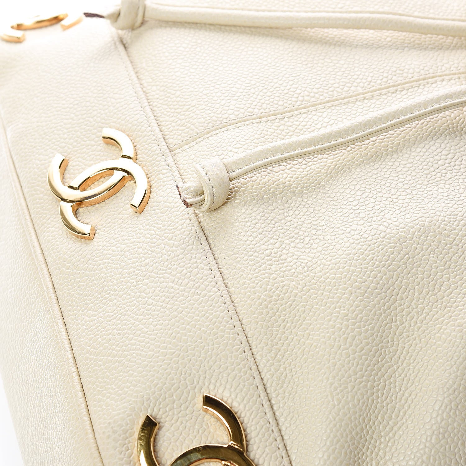 Chanel Caviar CC Backpack Off White 12 of 16