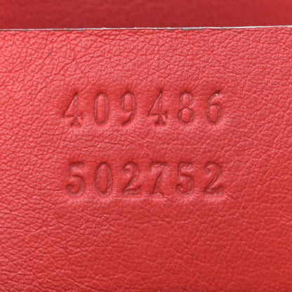 Gucci GG Supreme Monogram Calfskin Medium Padlock Shoulder Bag Beige Hibiscus Red New Rosette 7 of 14