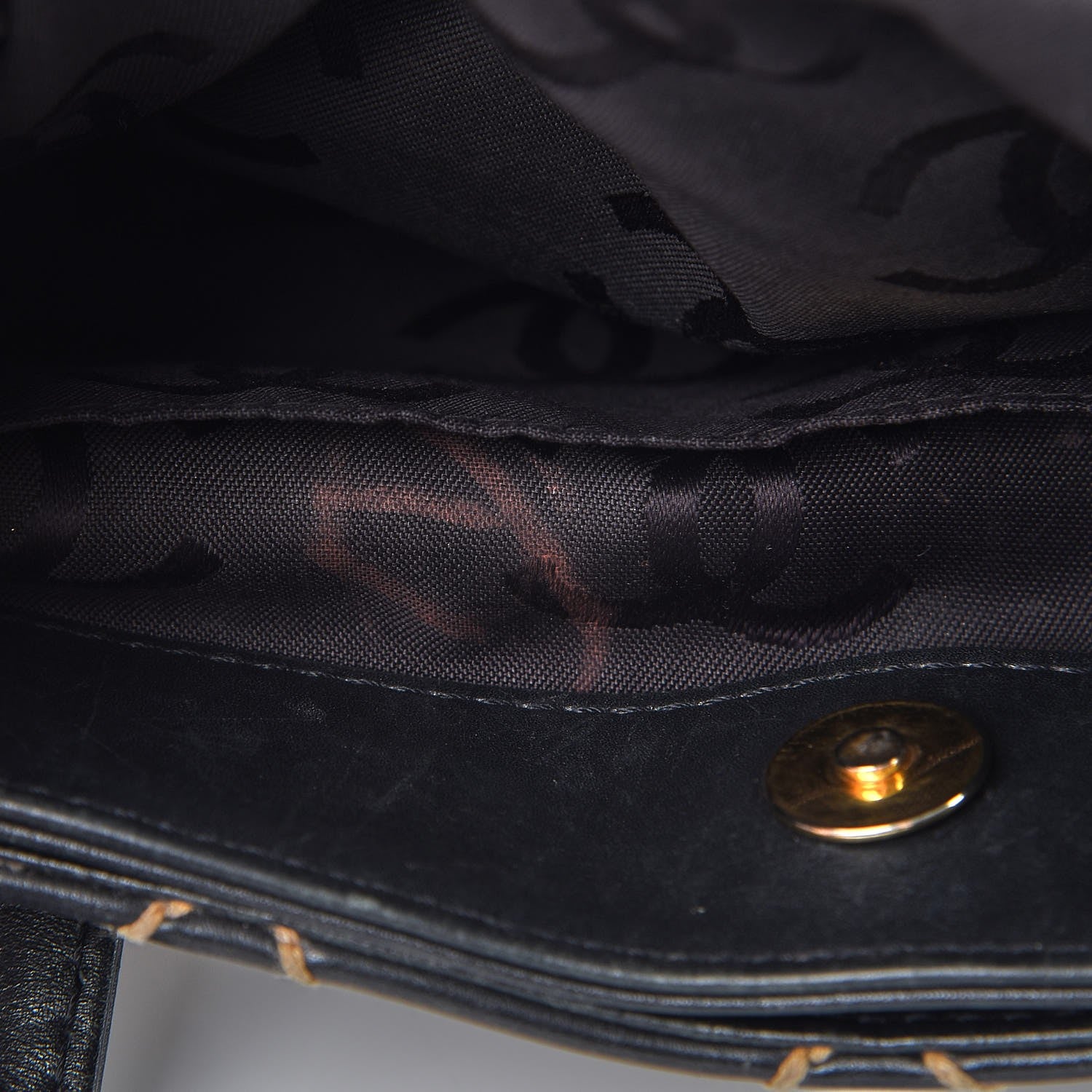 Chanel Calfskin Contrast Stitch Surpique Tote Black 8 of 12