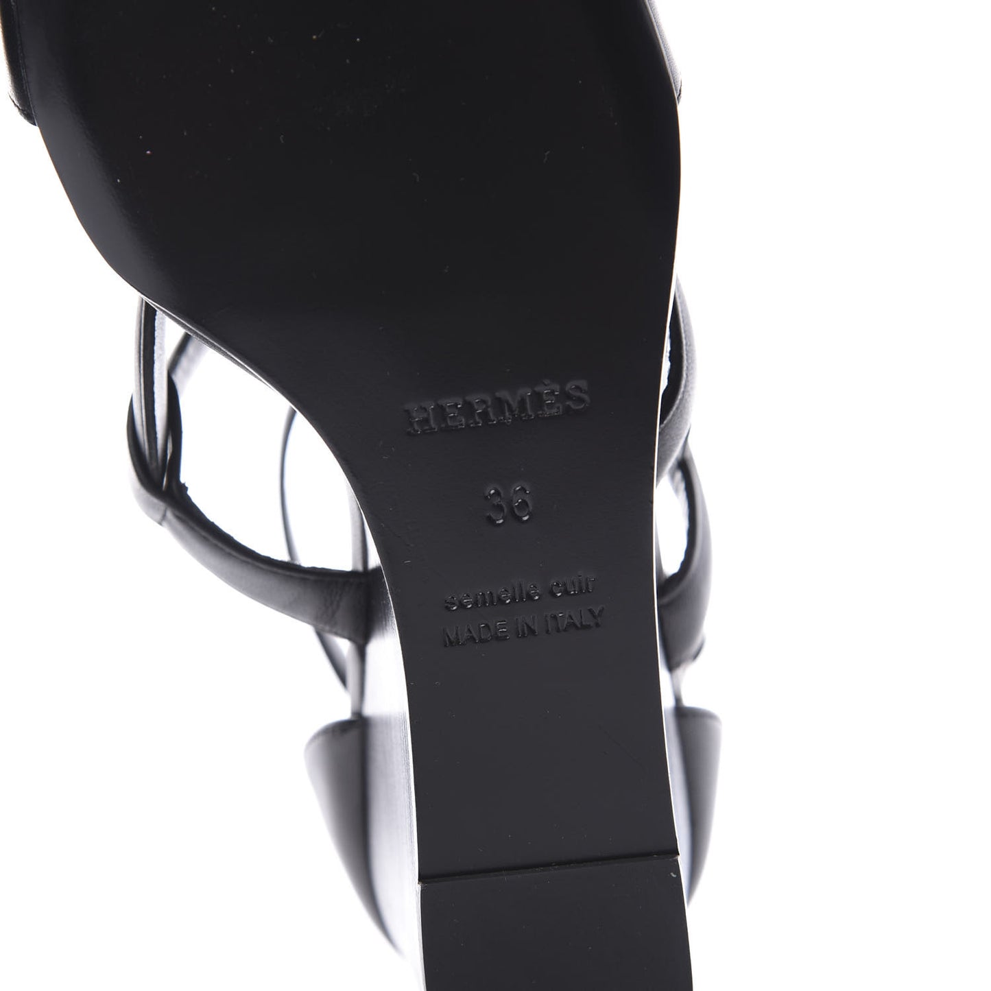 Nappa Brisbane Wedge Sandals 36 Black