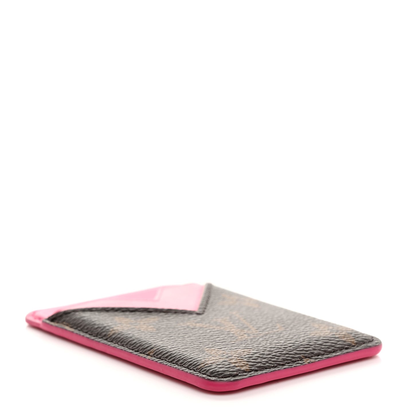 Monogram Macassar Magnetic Card Holder Pondichery Pink