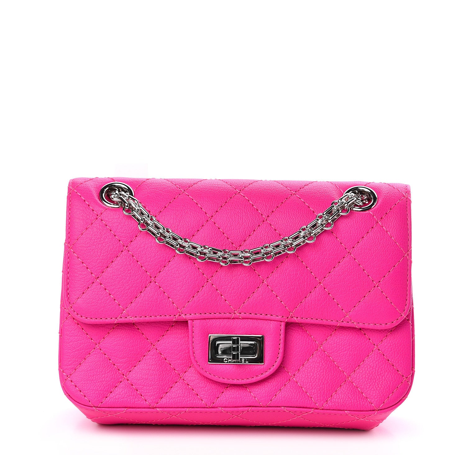 Chanel Goatskin Quilted 2.55 Reissue Mini Flap Fluorescent Pink 1 of 11