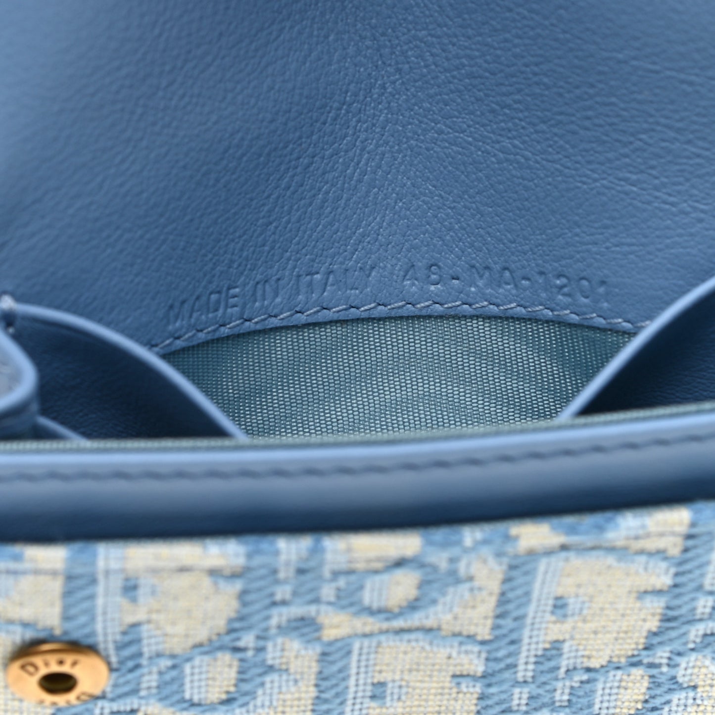 Oblique Saddle Card Holder Cornflower Blue