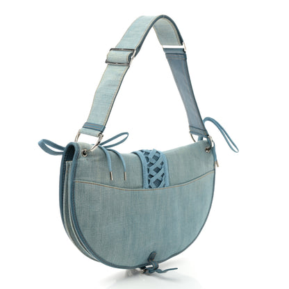 Christian Dior Denim Admit It Hobo Blue 3 of 15