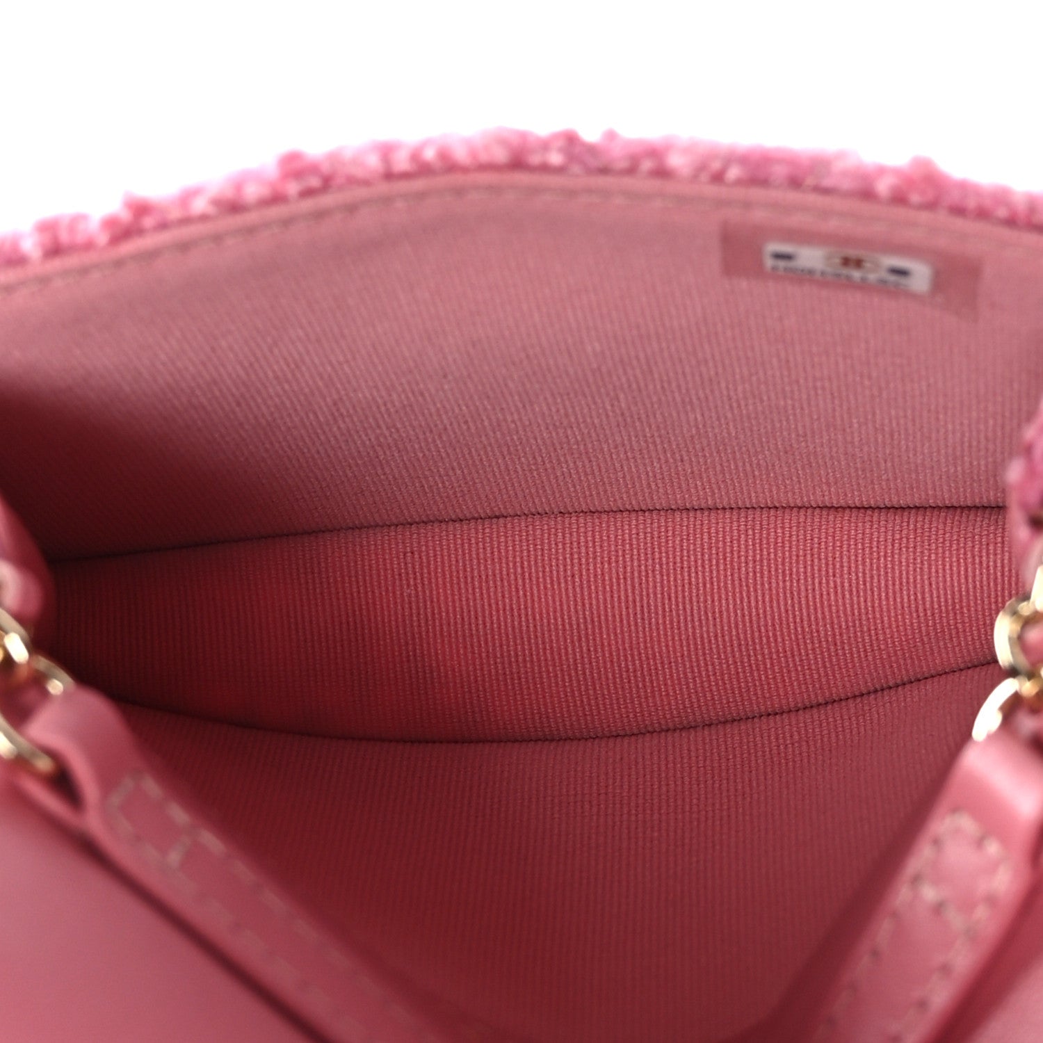 Chanel Tweed Quilted Flap Chain Waist Bag Pink 5 of 10