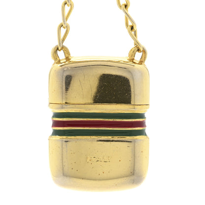 Gucci Metal Enamel Pillbox Pendant Necklace 5 of 7