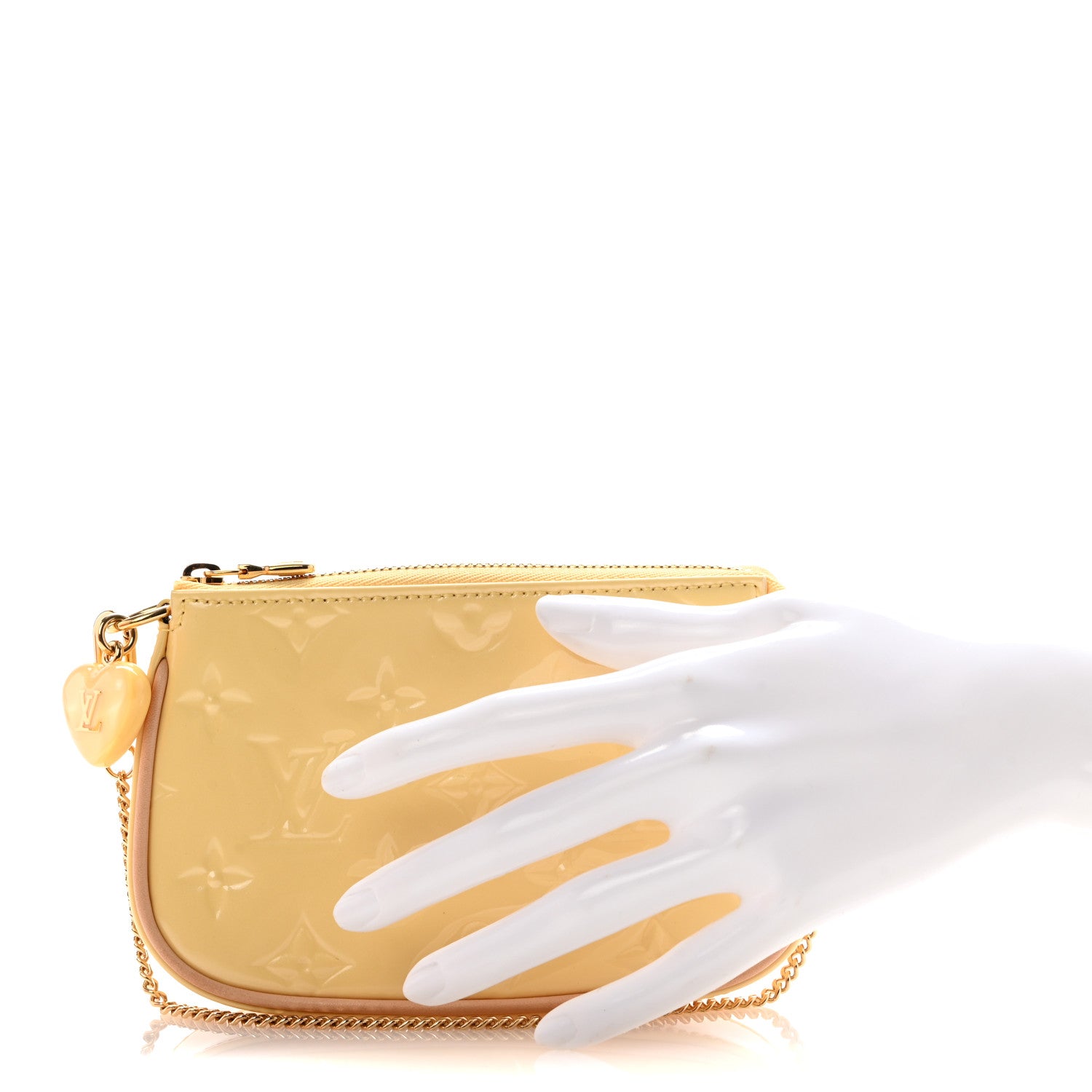 Louis Vuitton Metallic Vernis Valentine Mini Pochette Accessories Banana Fizz 2 of 8