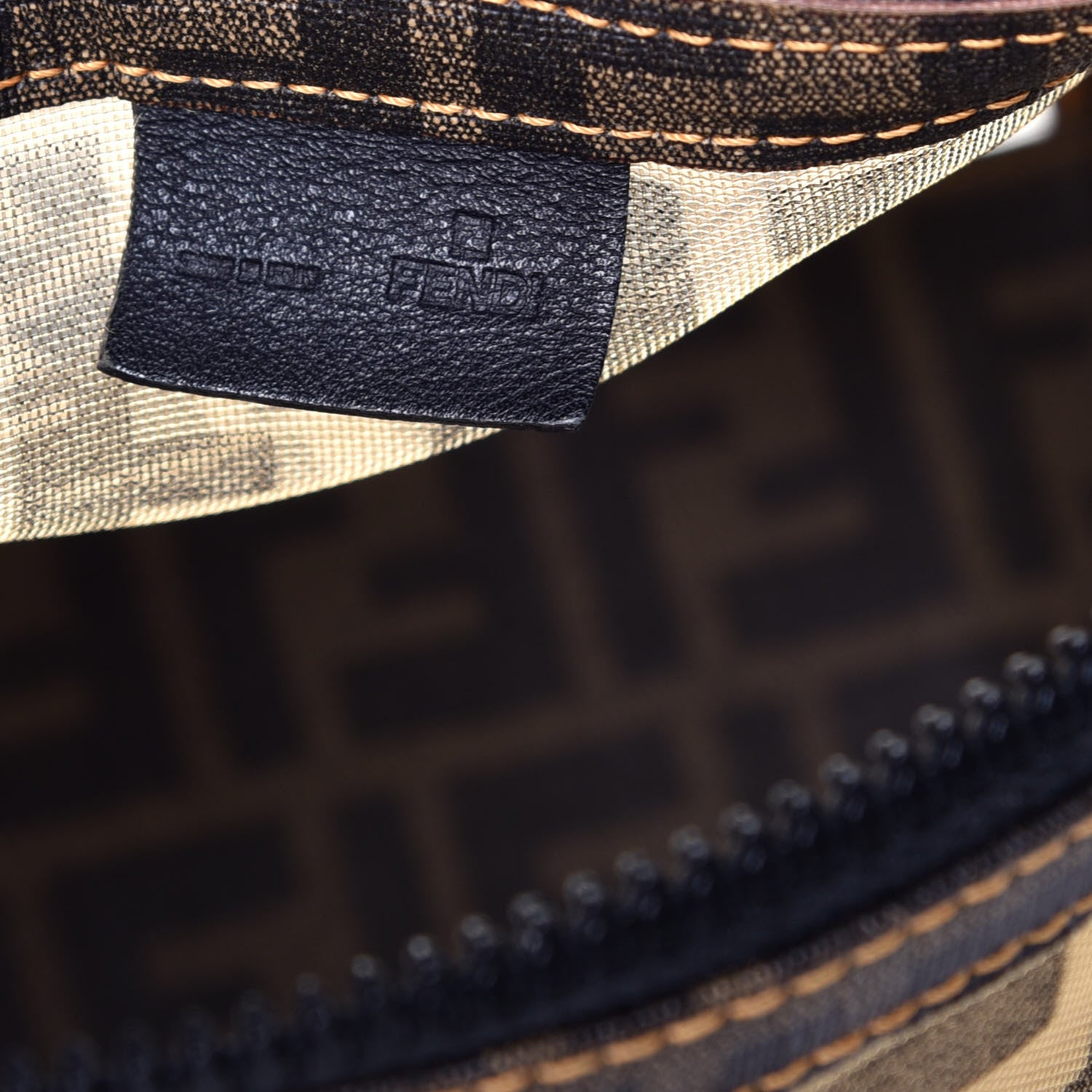 Fendi Zucca Spalmati Mesh Mixed Media Forever Boston Tobacco 6 of 10