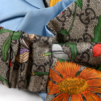 Gucci Silk Monogram Flora Print Headband M Blue 5 of 5