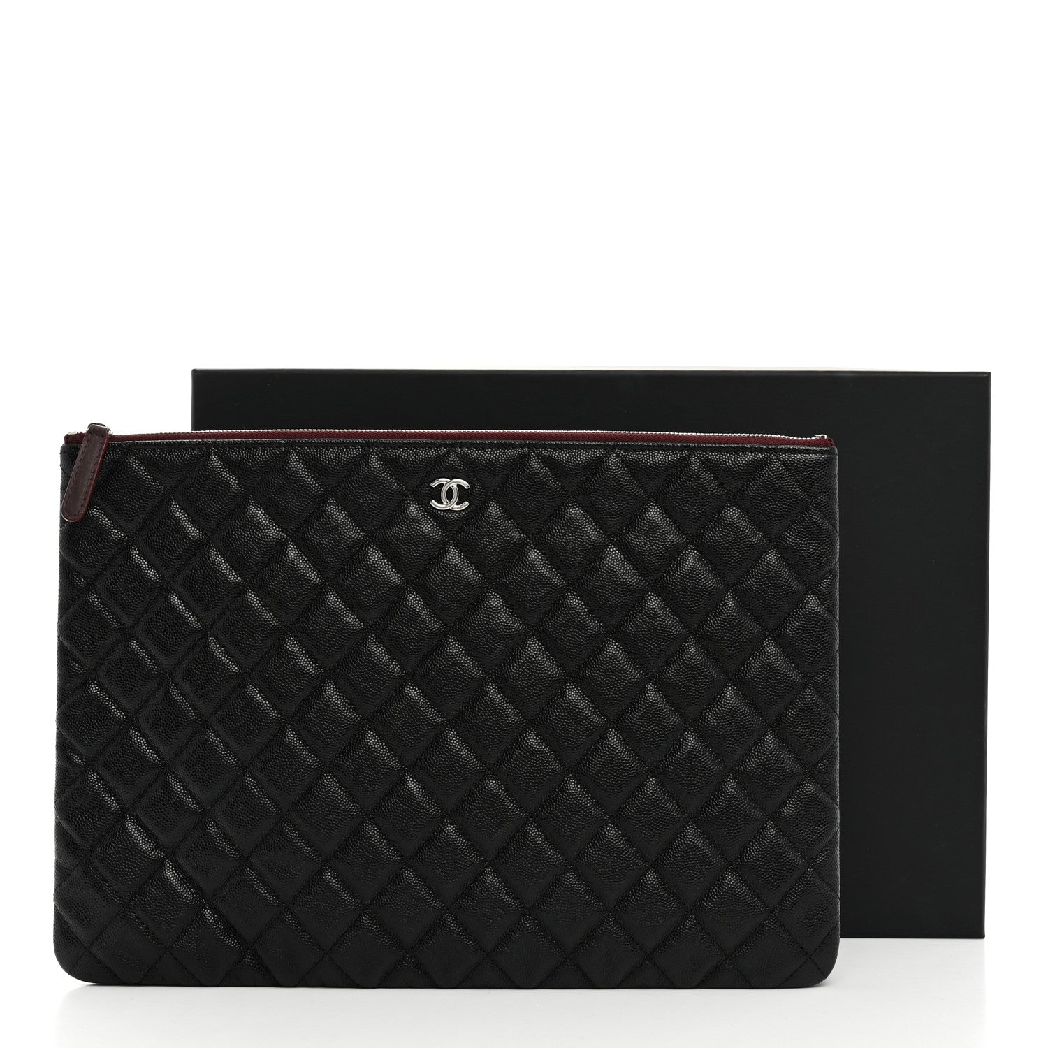 Chanel Caviar Quilted Large Cosmetic Case Black 8 of 8