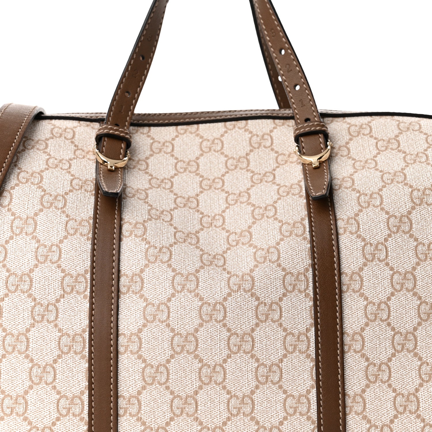 Gucci GG Supreme Monogram Calfskin Medium Nice Boston New Mystic White Beige Brown 8 of 10