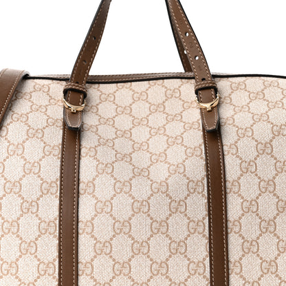 Gucci GG Supreme Monogram Calfskin Medium Nice Boston New Mystic White Beige Brown 8 of 10