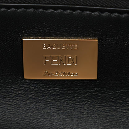 Fendi Calf Hair Baguette Black White 6 of 13